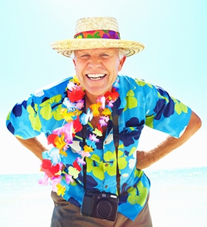 older man in straw hat